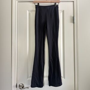 ALO Yoga High-Waist Pinstripe Zip It Flare Legging Black Size Small